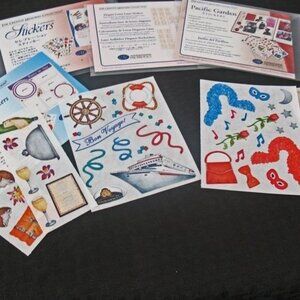 CREATIVE MEMORIES STICKER PACKS, Cruise, Celebrate, ABC monogram, Pacific Garden